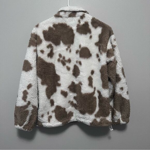 Pink Lily Cozy Cow Print Pullover Fleece Size XS - Picture 4 of 6